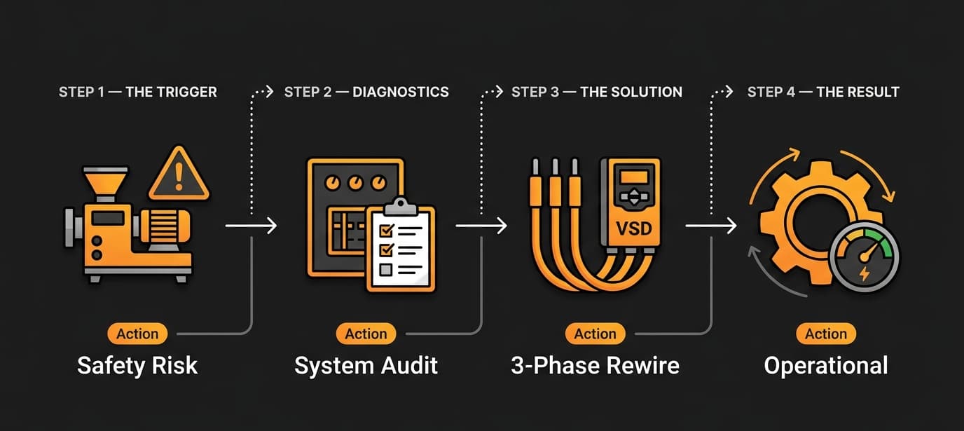 Case Study – Commercial Equipment Relocation and 3-Phase Rewiring – SBH ...